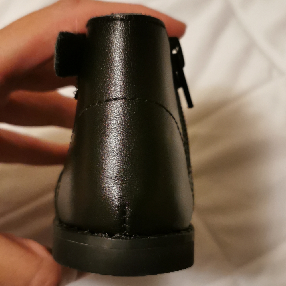 SOLD ON FB- Little Eva Rose & Co Black Leather boots (size 5- baby) - Picture 9 of 14